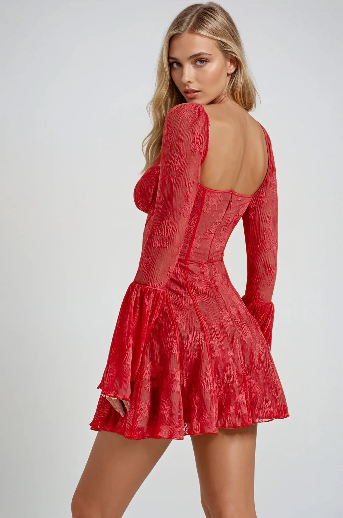 Anissa Vintage Lace Mini Dress