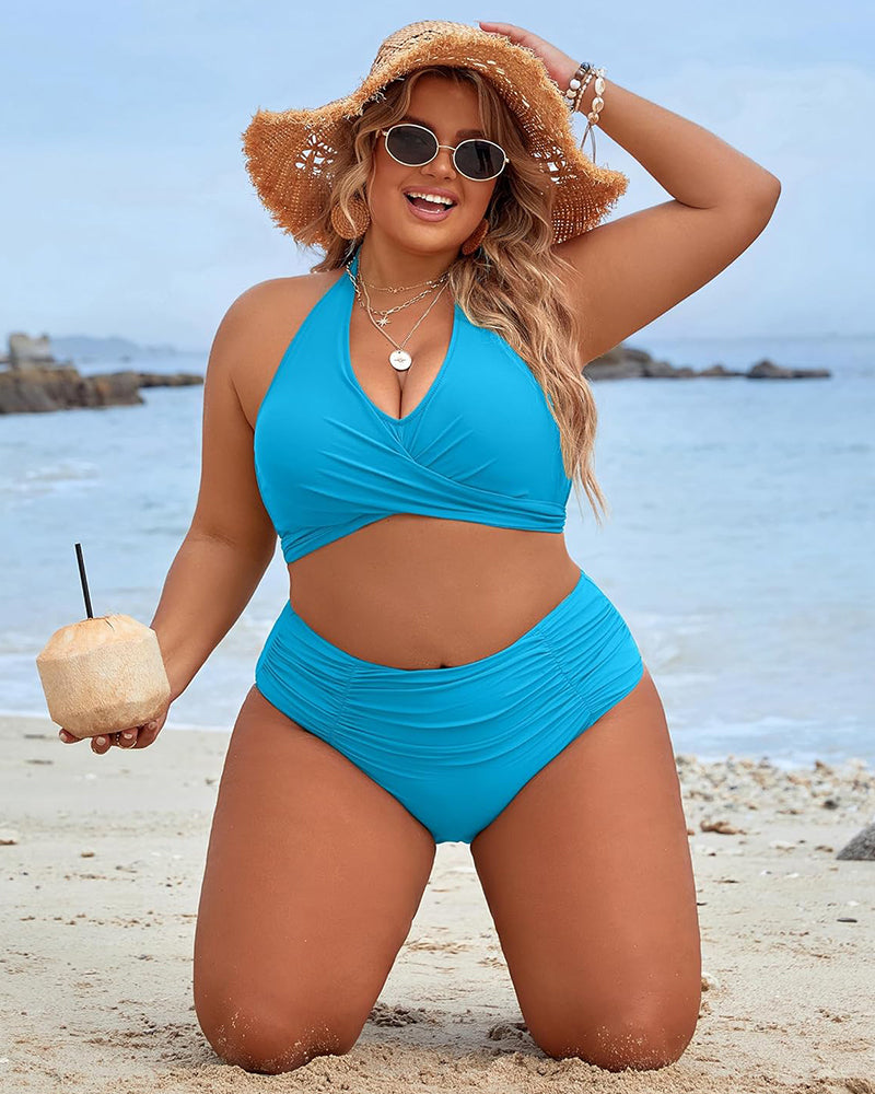 Elegant Tummy Control High-Waist Bikini