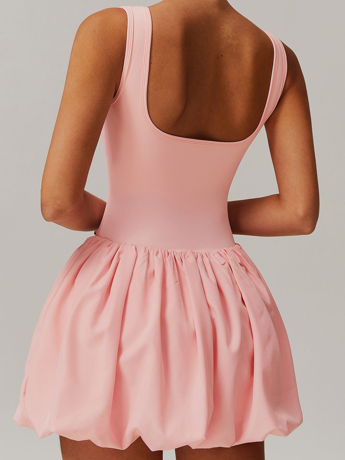 GraceFlow Backless Pleated Tennis Dress