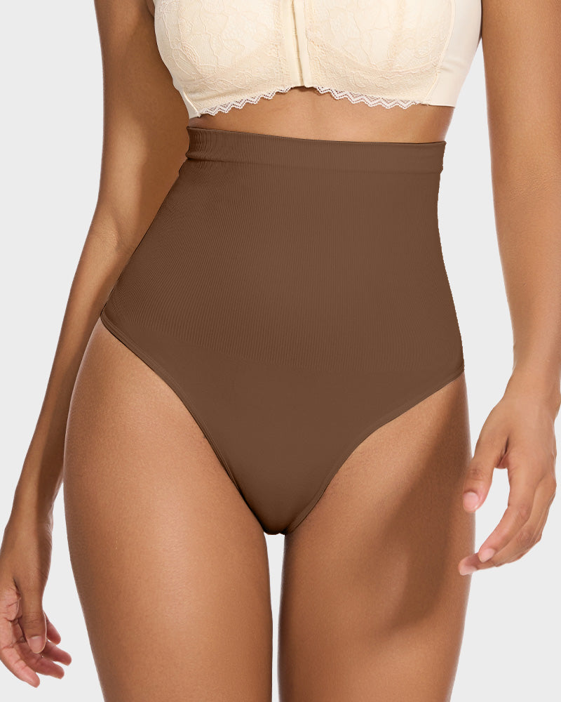 High Waist Tummy Support Thong Panty