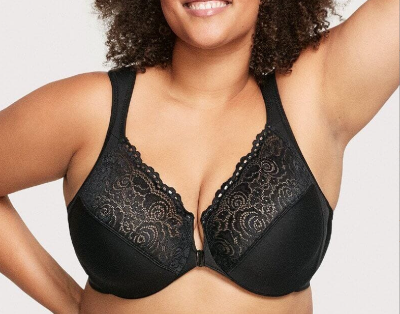 Front-Closure Underwire Print Bra