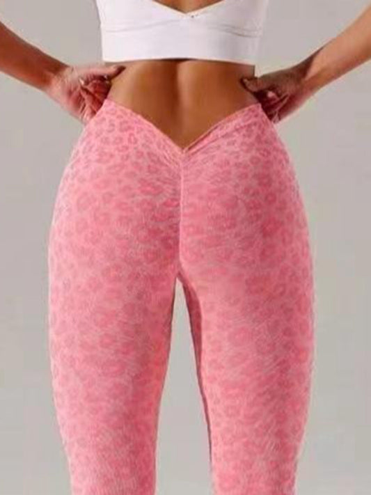 Bold Leopard Deep V-Back Leggings