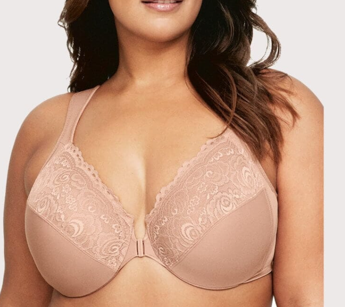 Front-Closure Underwire Print Bra