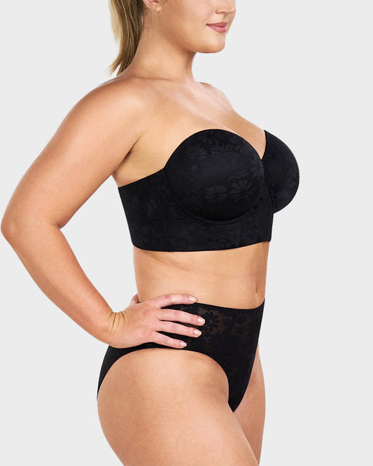 Blossom Strapless Lace Corset Bra