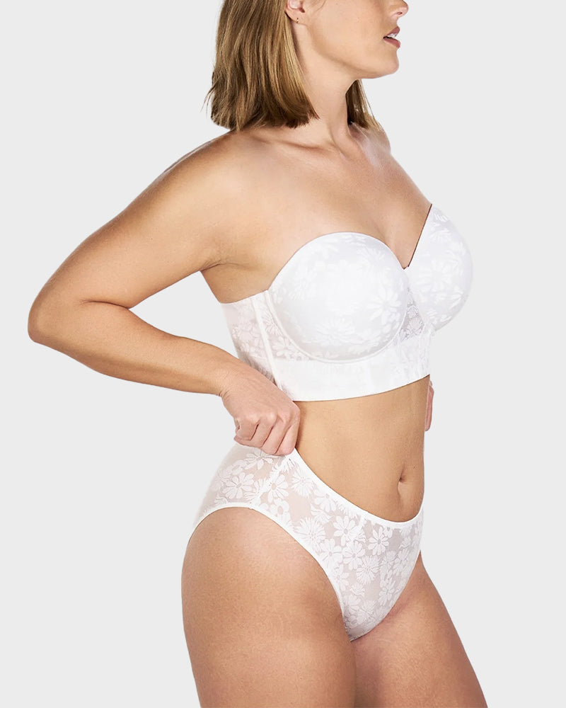 Blossom Strapless Lace Corset Bra
