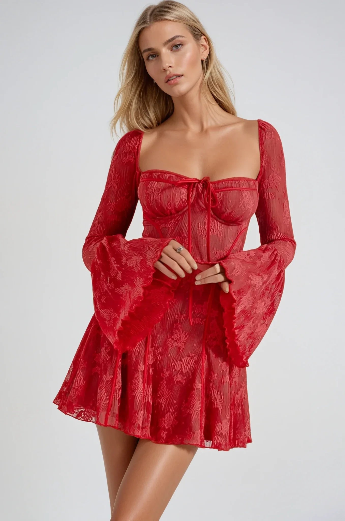 Anissa Vintage Lace Mini Dress