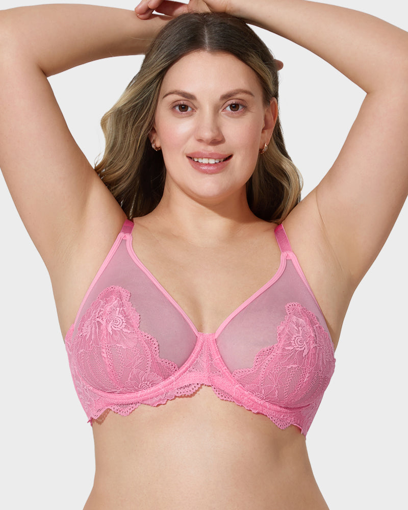 Elegant Full Coverage Lace Minimizer Bra