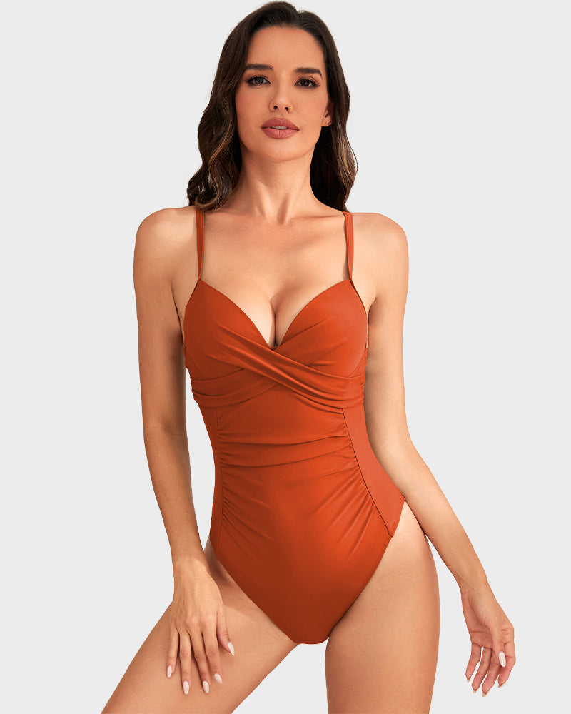 Push-Up Ruched One-Piece Swimsuit