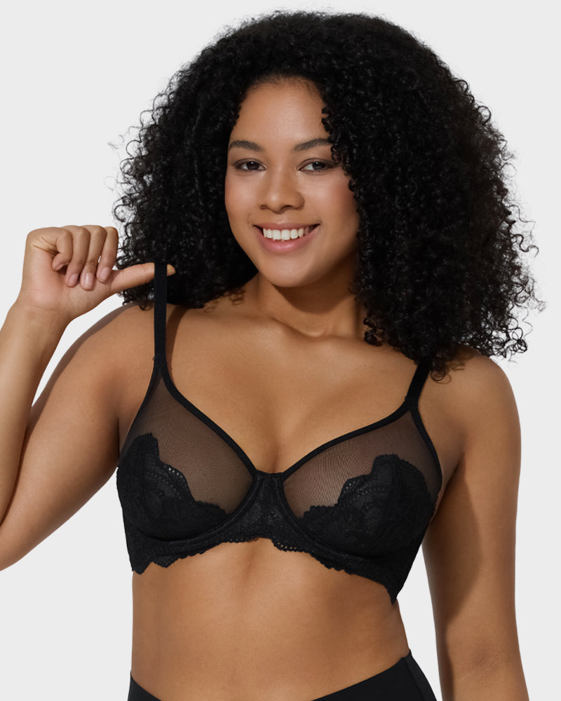 Elegant Full Coverage Lace Minimizer Bra