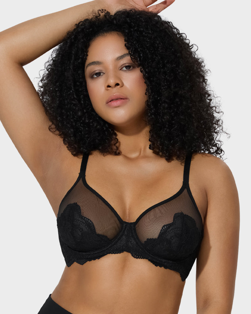 Elegant Full Coverage Lace Minimizer Bra