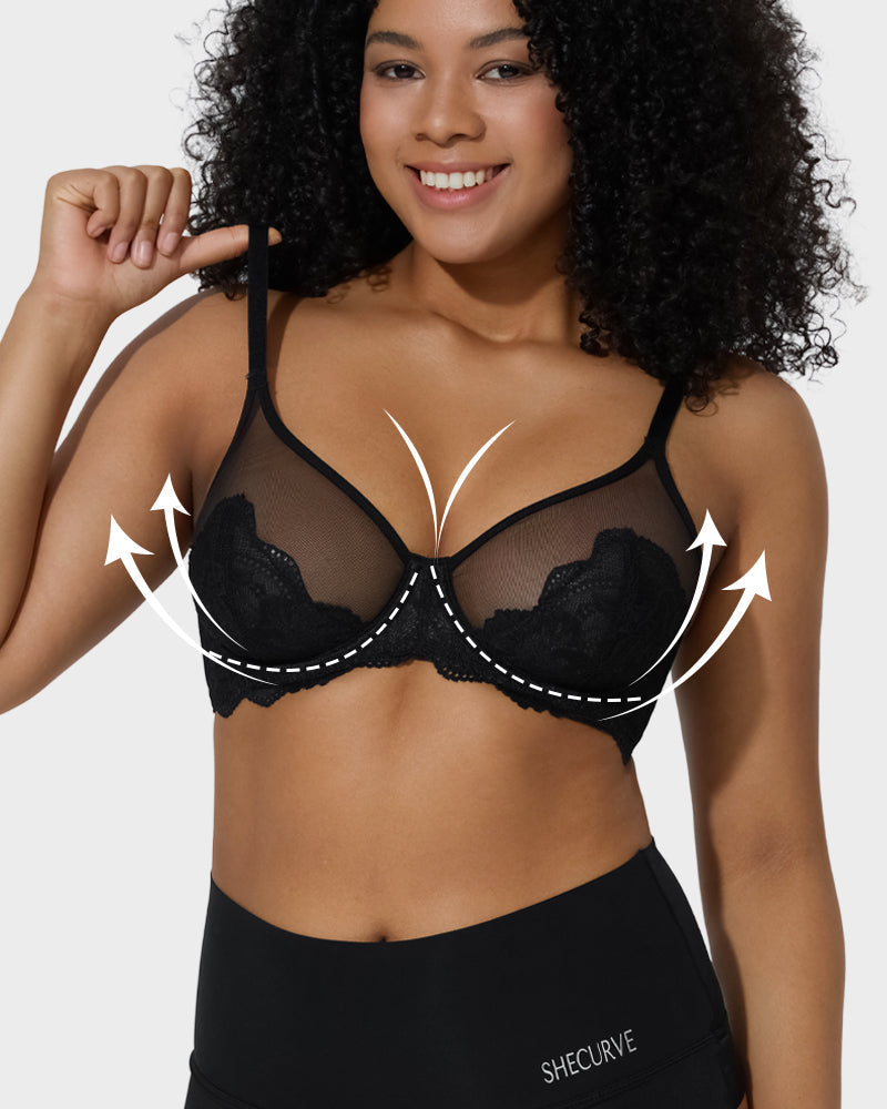 Elegant Full Coverage Lace Minimizer Bra