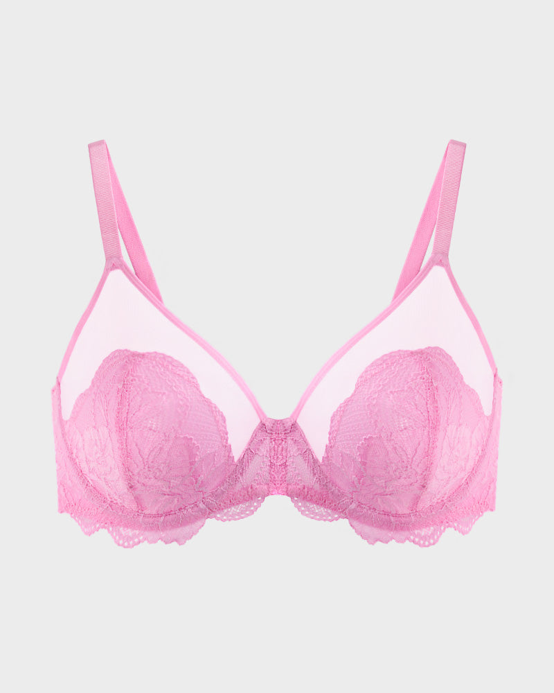 Elegant Full Coverage Lace Minimizer Bra