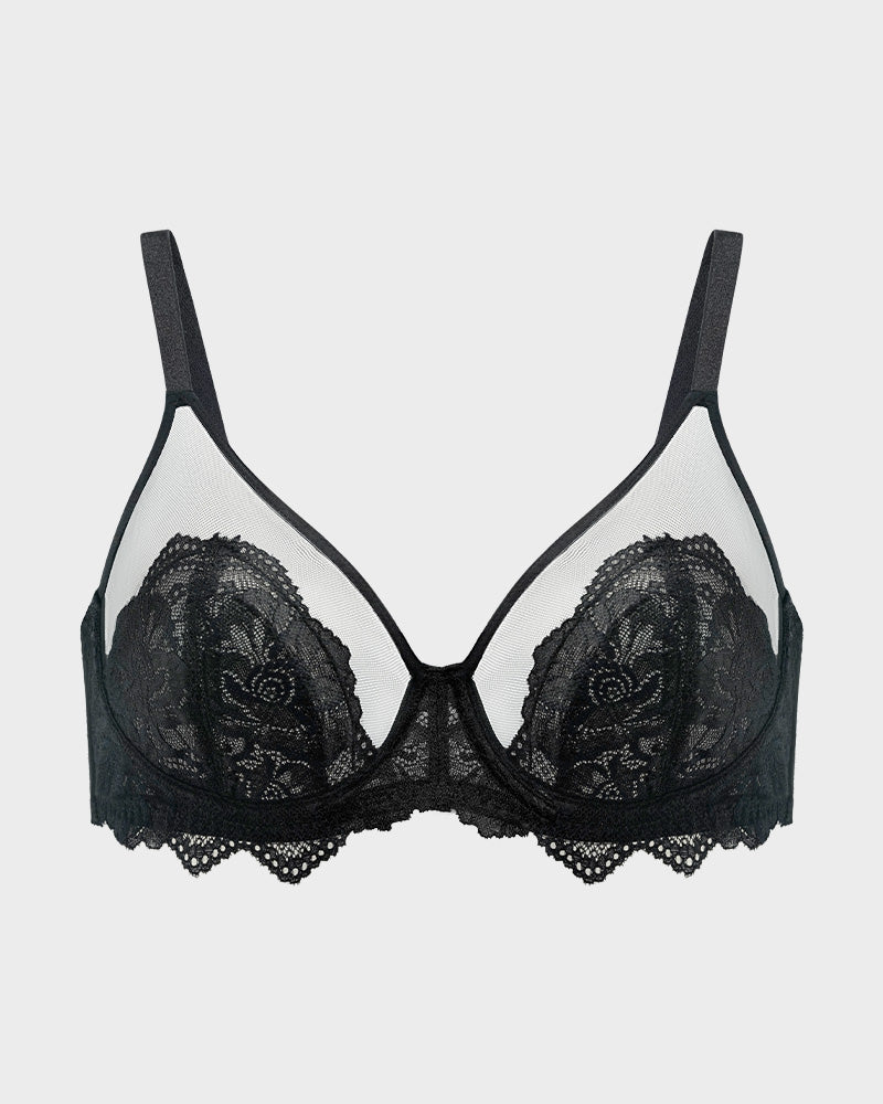Elegant Full Coverage Lace Minimizer Bra