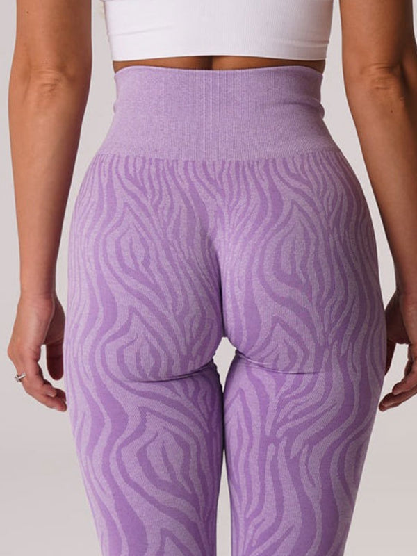 Bold Zebra Scrunch Bum Seamless Leggings