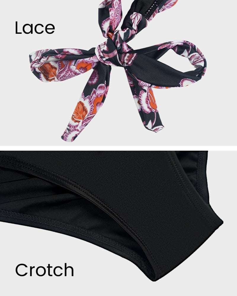 Halter Neck Backless One-Piece Swimsuit