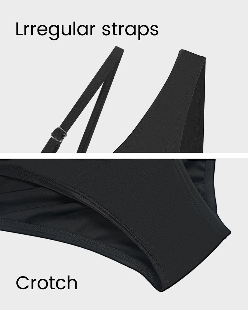 Bold One-Shoulder Mesh Cut Swimsuit
