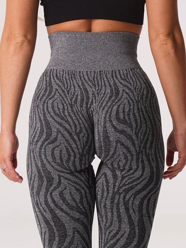 Bold Zebra Scrunch Bum Seamless Leggings