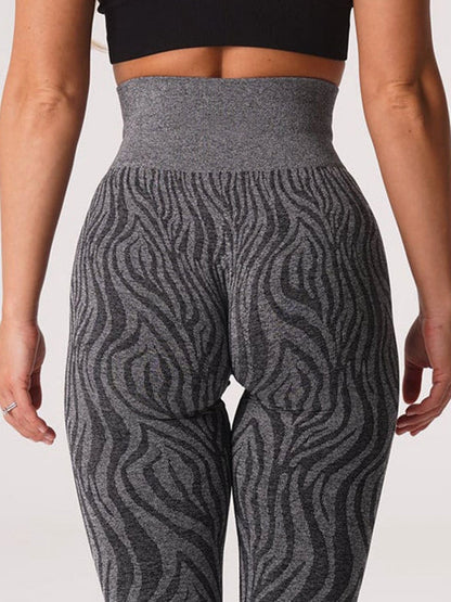 Bold Zebra Scrunch Bum Seamless Leggings