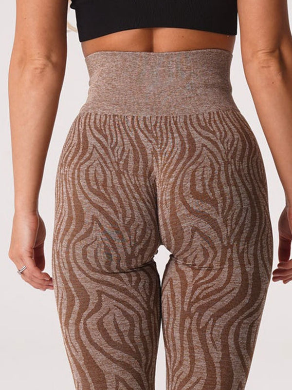Bold Zebra Scrunch Bum Seamless Leggings