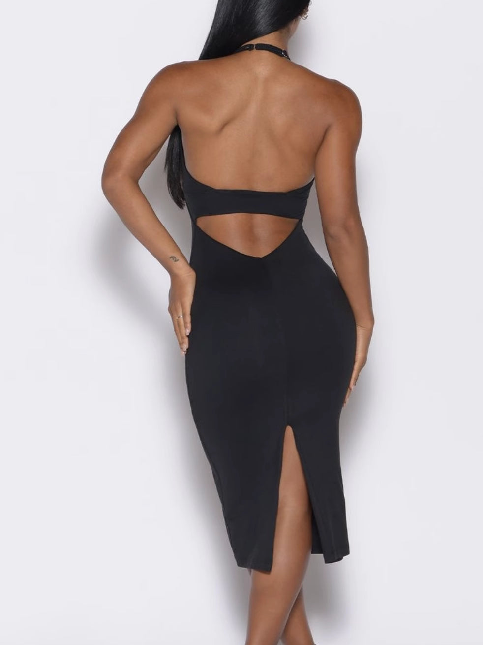 Chic Backless Split Dress