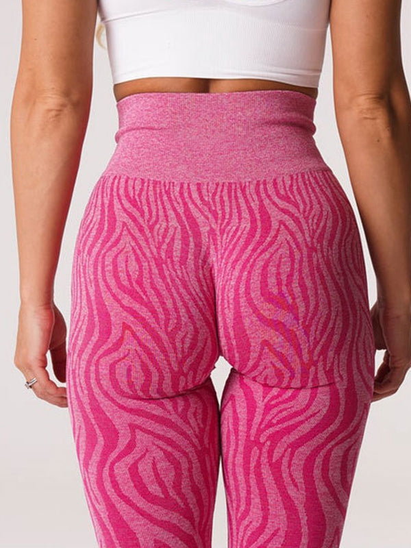 Bold Zebra Scrunch Bum Seamless Leggings