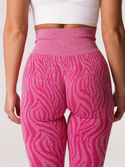 Bold Zebra Scrunch Bum Seamless Leggings