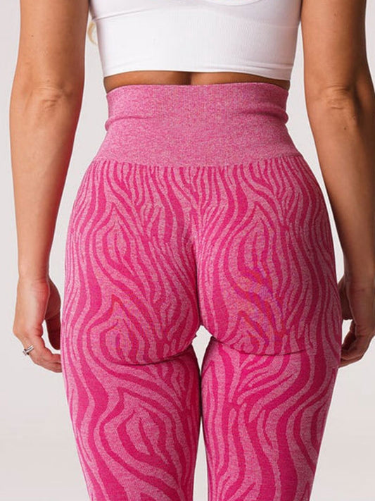 Bold Zebra Scrunch Bum Seamless Leggings