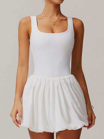 GraceFlow Backless Pleated Tennis Dress