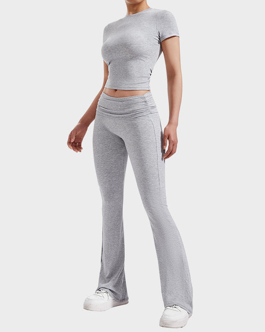 Comfort 2-Piece Tops & Flare Pants Lounge Set