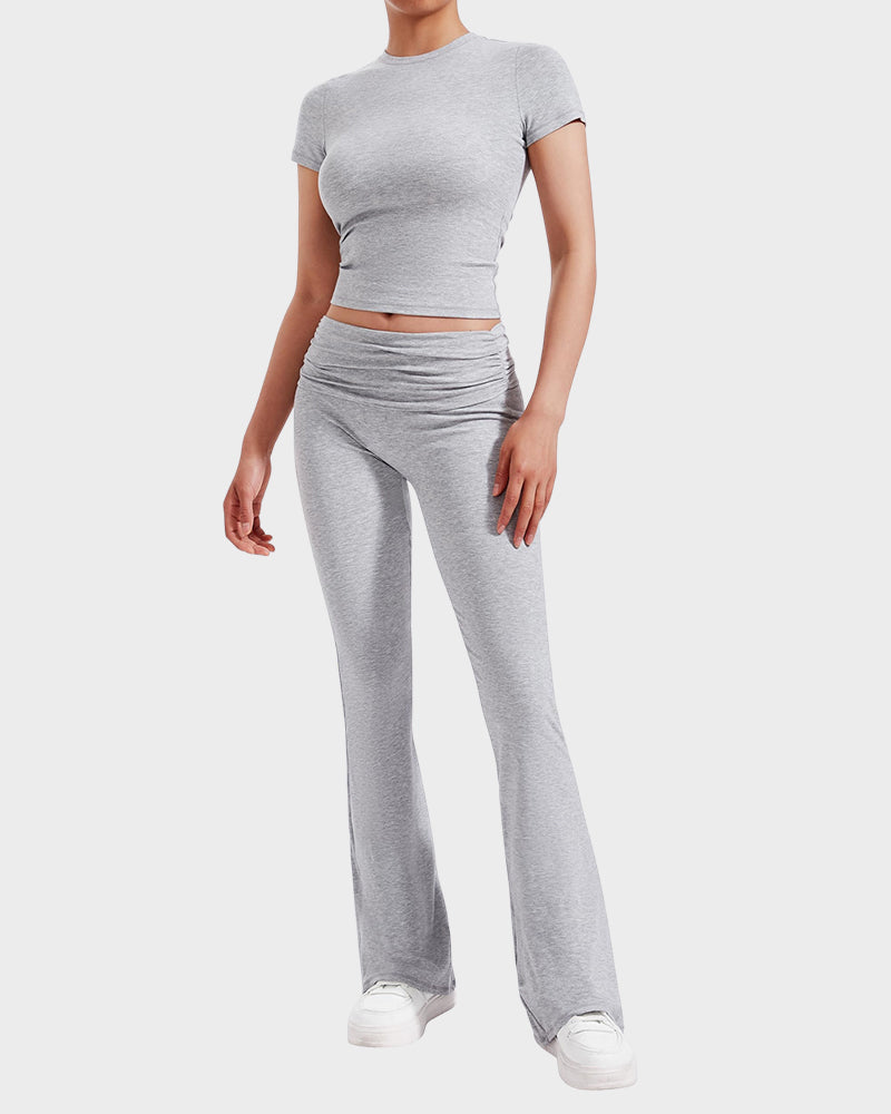 Comfort 2-Piece Tops & Flare Pants Lounge Set