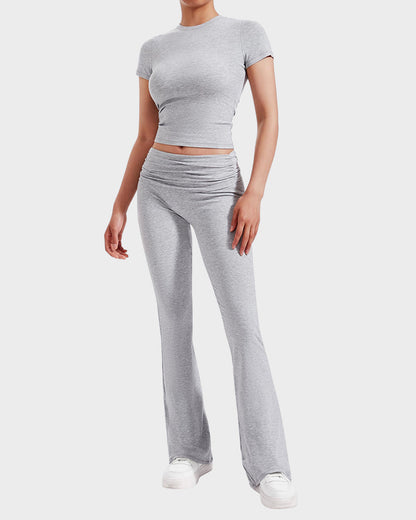 Comfort 2-Piece Tops & Flare Pants Lounge Set