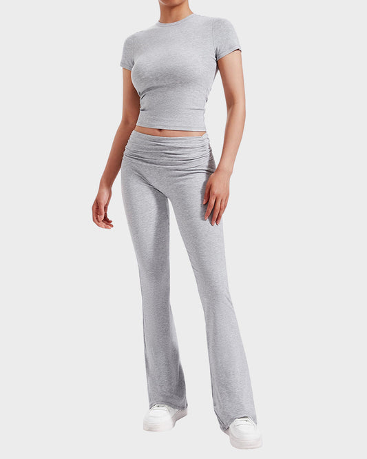 Comfort 2-Piece Tops & Flare Pants Lounge Set