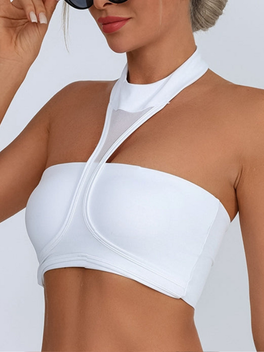 Sexy Mesh Backless Sports Bra