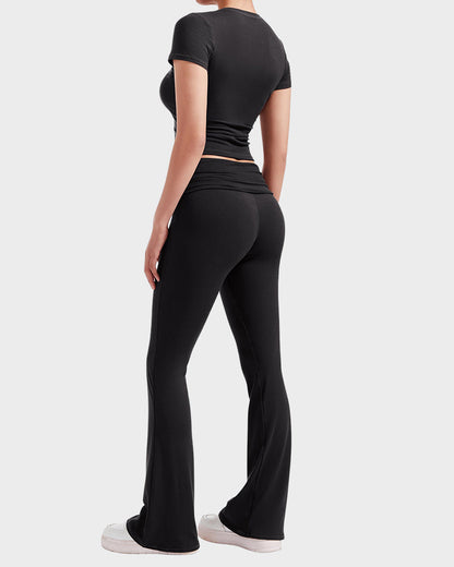 Comfort 2-Piece Tops & Flare Pants Lounge Set