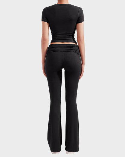 Comfort 2-Piece Tops & Flare Pants Lounge Set
