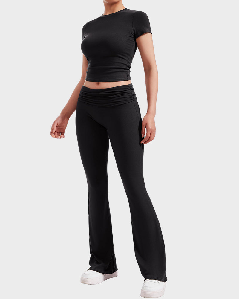 Comfort 2-Piece Tops & Flare Pants Lounge Set