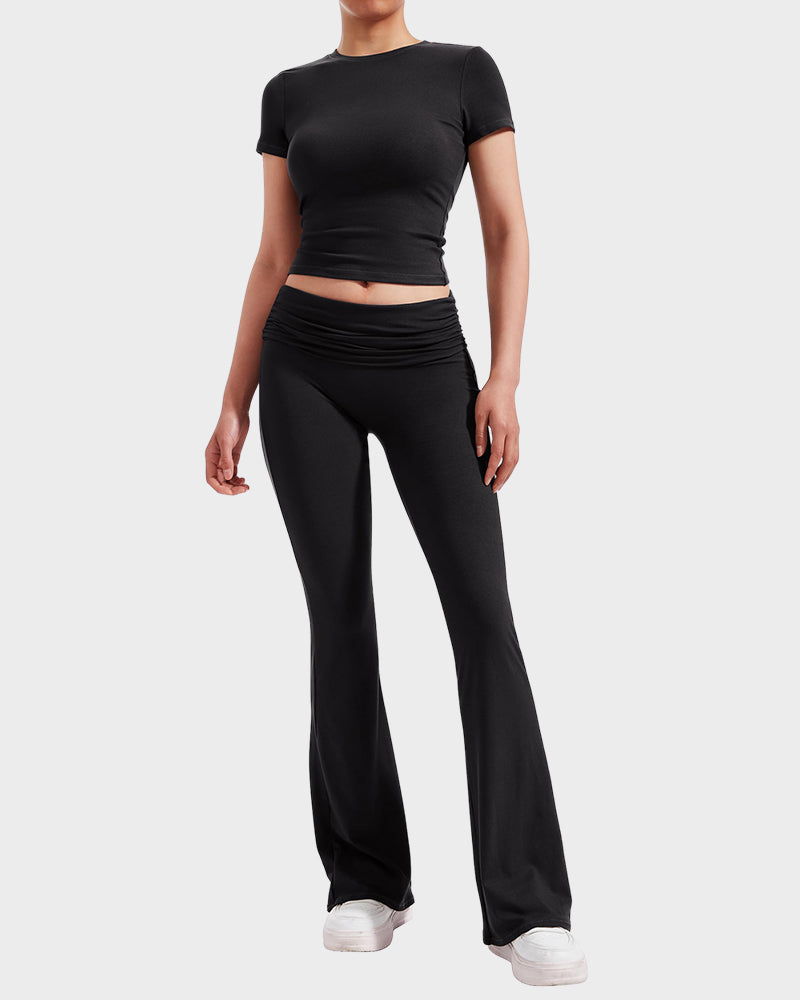 Comfort 2-Piece Tops & Flare Pants Lounge Set