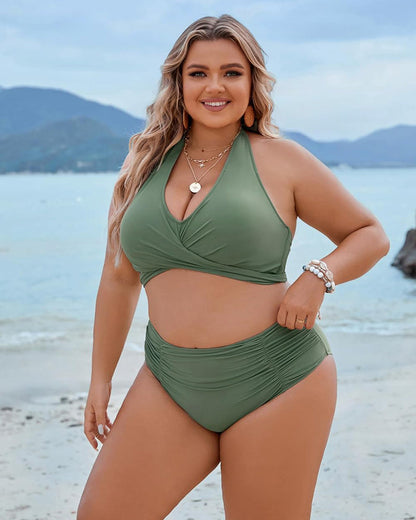 Elegant Tummy Control High-Waist Bikini