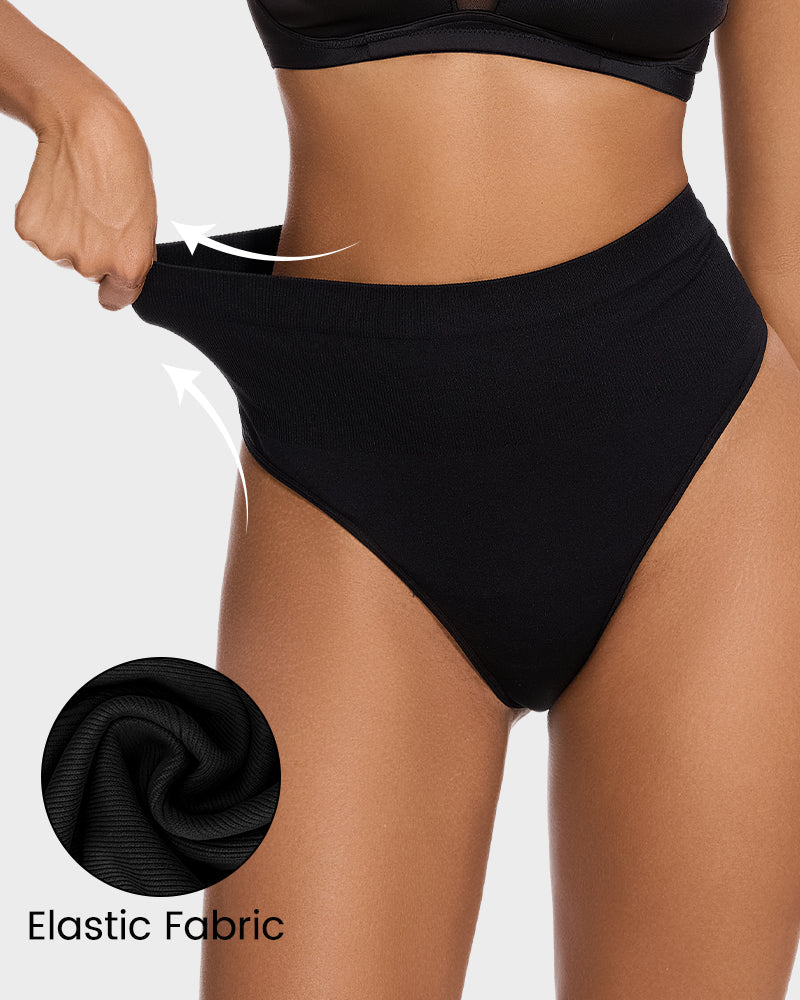 Mid-Waist Tummy Support Thong Panty