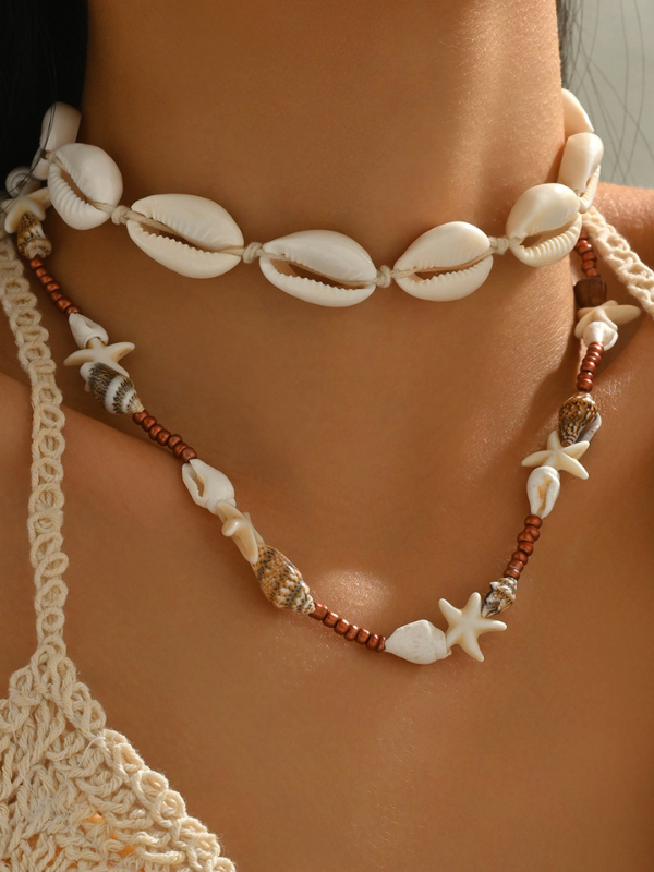 Vintage Layers Shell and Conch Necklace