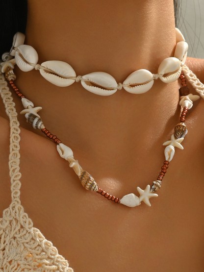 Vintage Layers Shell and Conch Necklace
