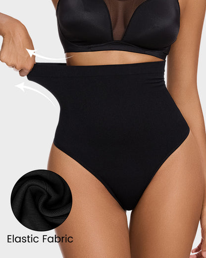 High Waist Tummy Support Thong Panty
