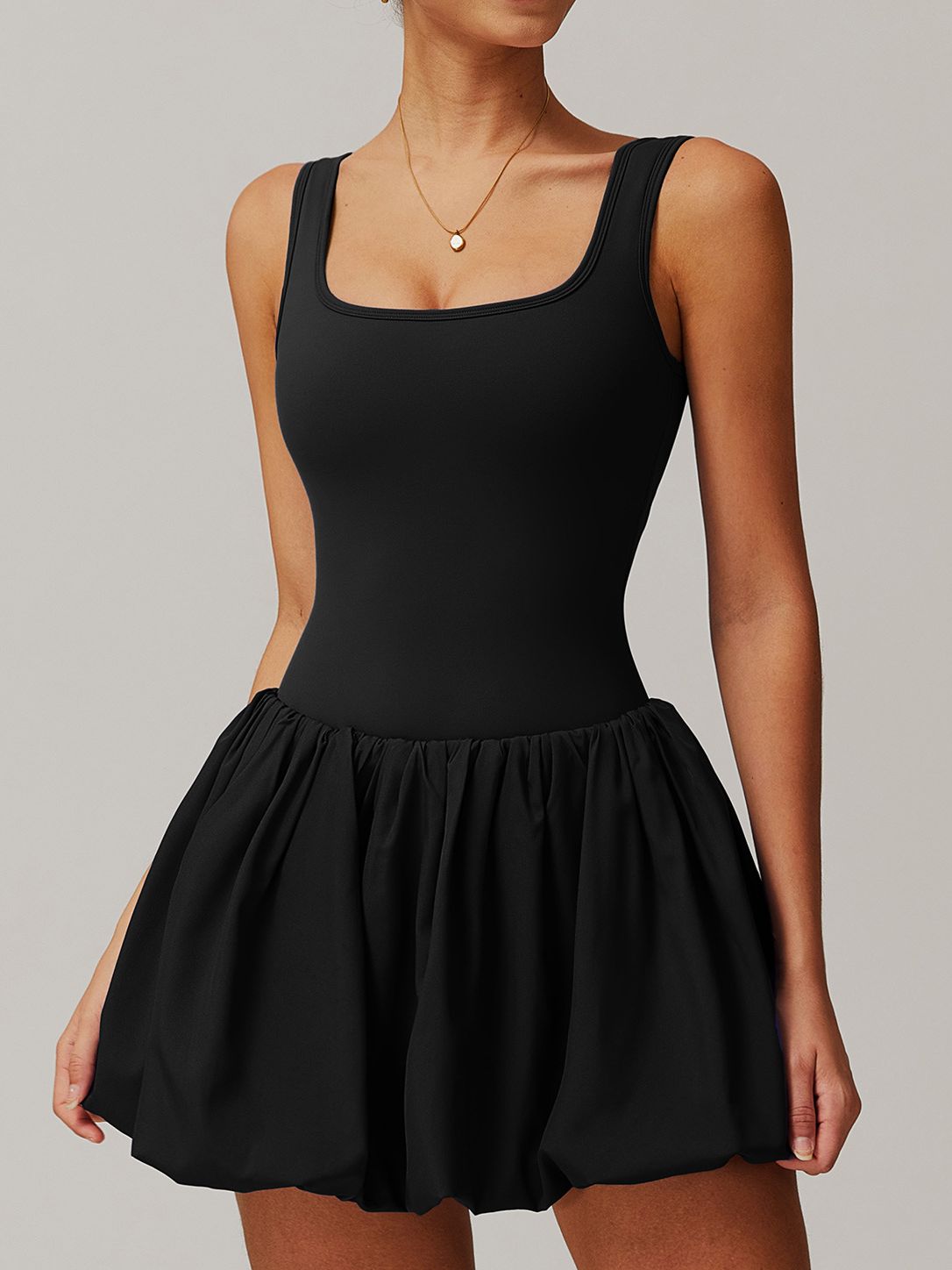 GraceFlow Backless Pleated Tennis Dress