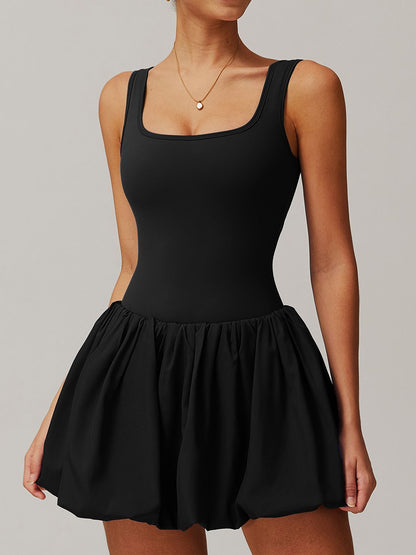 GraceFlow Backless Pleated Tennis Dress