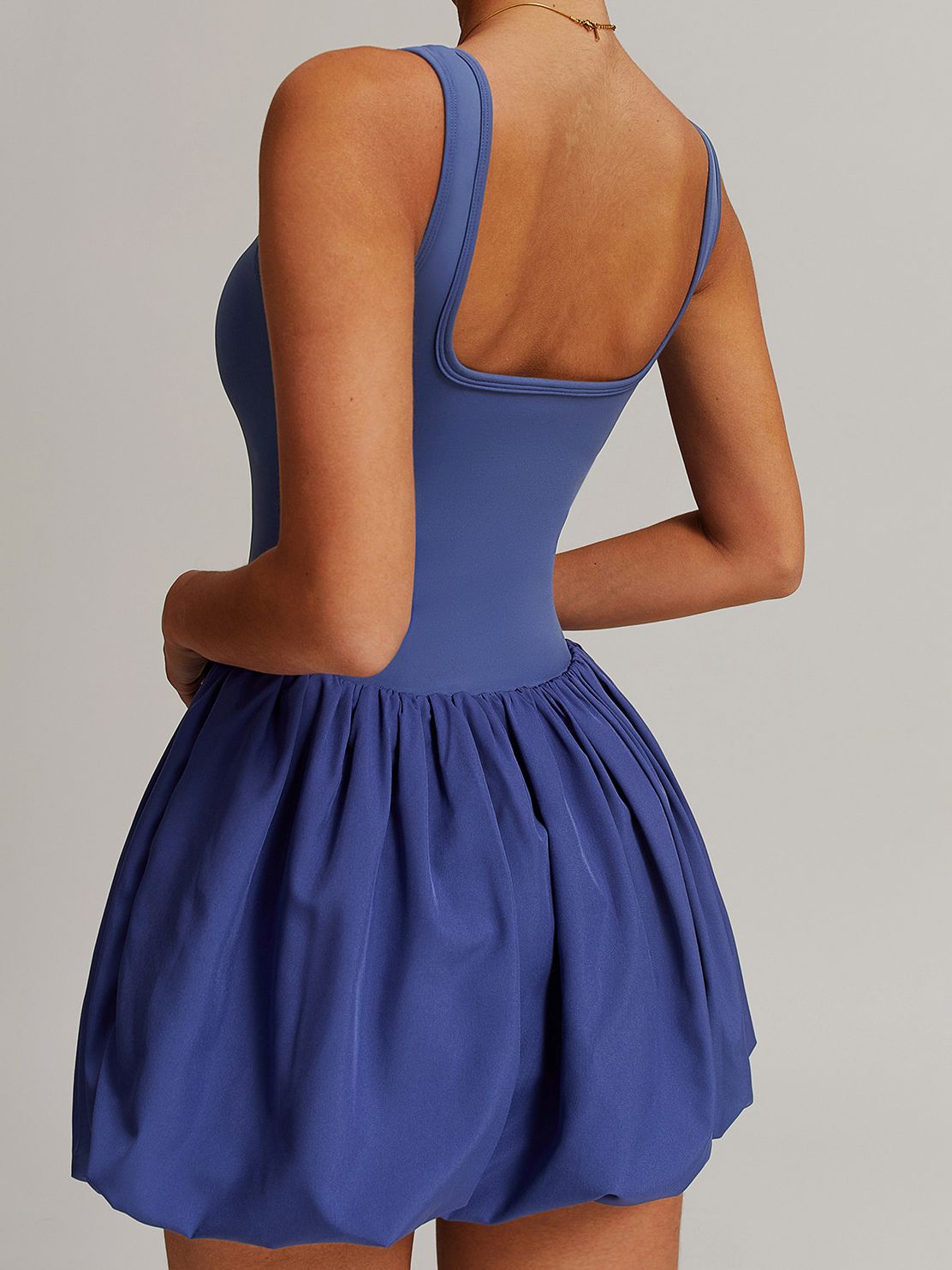 GraceFlow Backless Pleated Tennis Dress