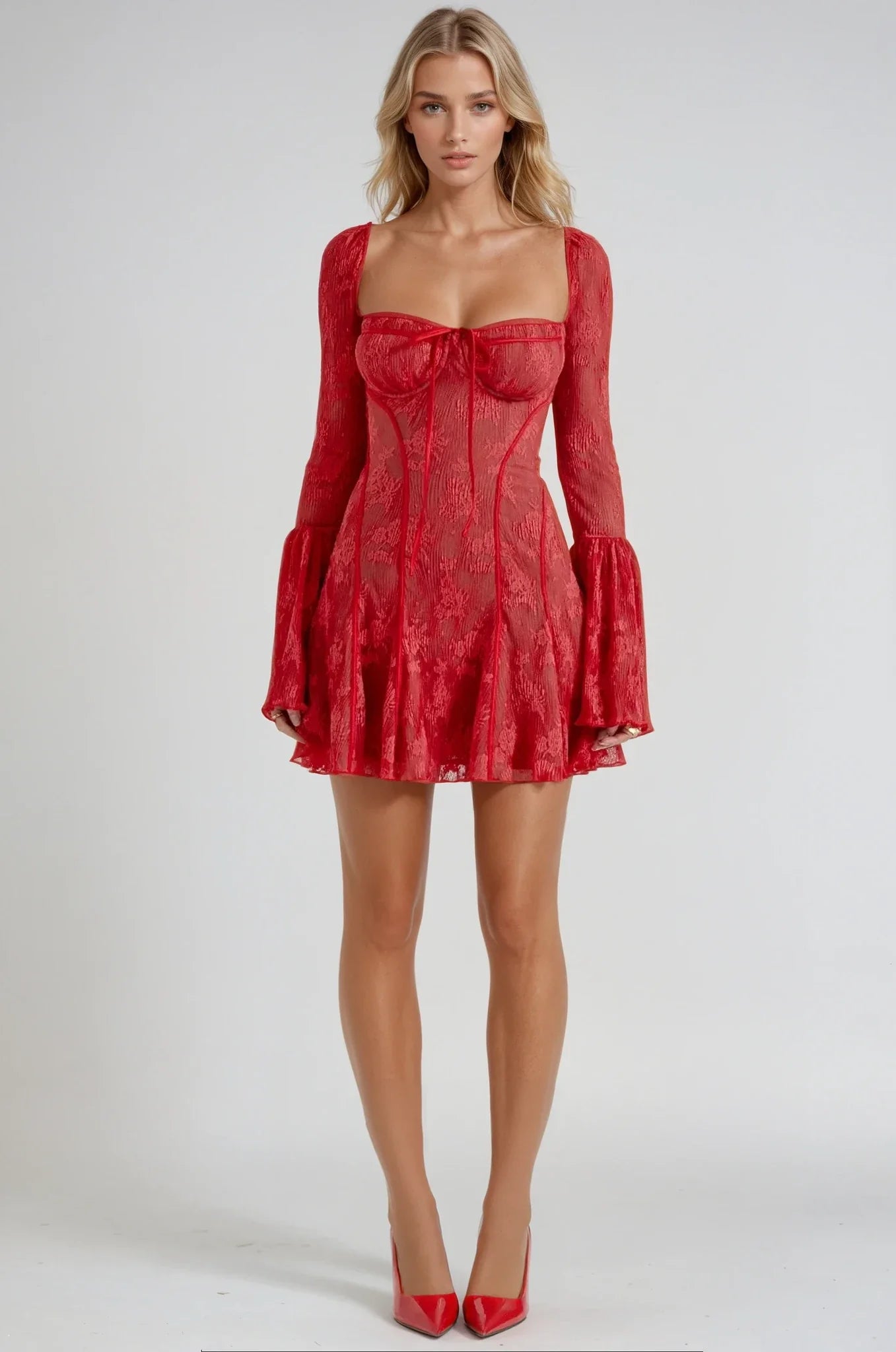 Anissa Vintage Lace Mini Dress
