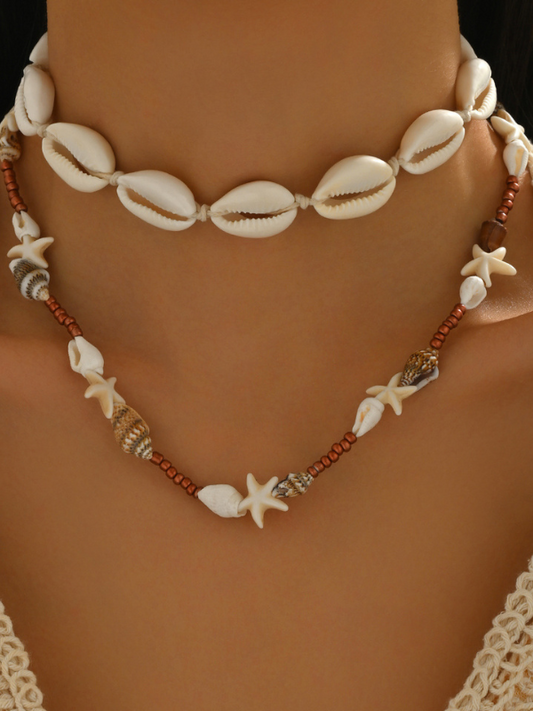Vintage Layers Shell and Conch Necklace