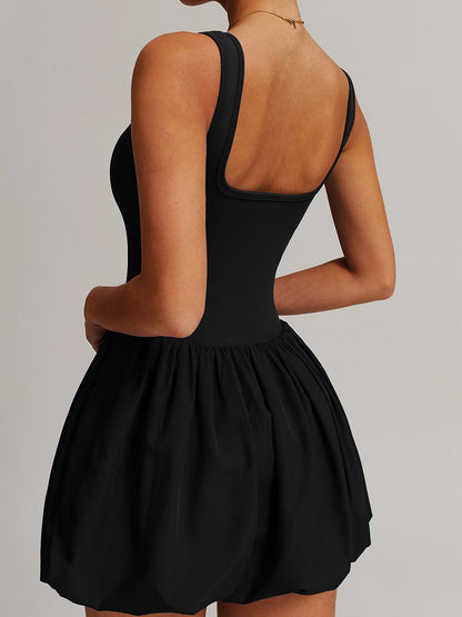 GraceFlow Backless Pleated Tennis Dress