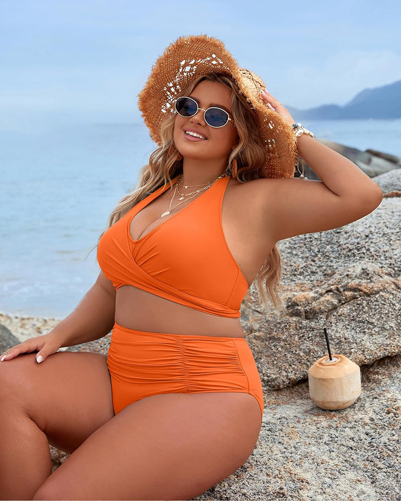 Elegant Tummy Control High-Waist Bikini