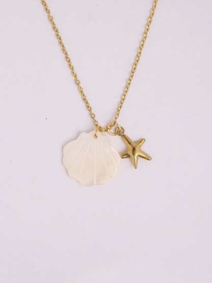 Golden Ocean Charm Layered Necklace